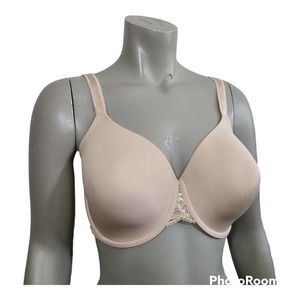 Wacoal 85340 French Garden Contour Bra 36DDD Sheer Floral Lace EUC Underwire